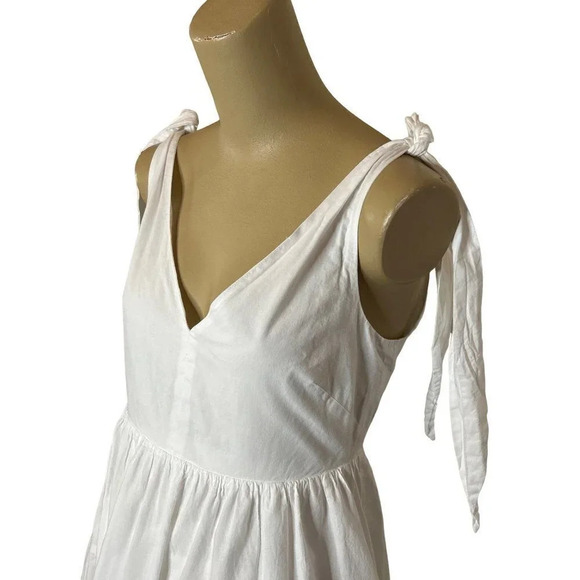 Peter Som Collective Tiered Dress in White Womens Cotton A-line - Picture 5 of 13